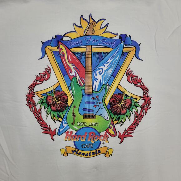 Vintage Hard-Rock Cafe Honolulu T-Shirt XL 24x27 Made in USA 90s - Picture 2 of 14